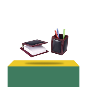 Custom Black Maroon Elegant Color and Design Luxury Leather Made Pen and Memo <b>Pad</b> Organizer From West Bengal for Bulk Buyers - Product Image 2