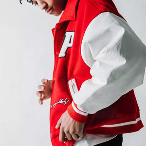 Blouson Bomber Baseball Homme Style Urbain 2024 avec Lettres Brodés, Col Montant, Écologique, Vêtement d'Hiver d'Extérieur – Prix de Gros - Product Image 5