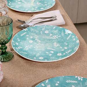 Ensemble de 6 assiettes plates en porcelaine peintes à la main Darla Bohemian, 10,8 pouces, durables, pour les fêtes, personnalisables pour les hôtels - Product Image 5