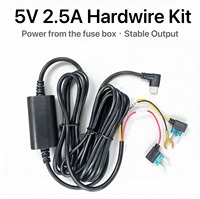 Kit de câblage direct USB-C pour DVR de voiture 12V-24V vers 5V 2.5A, avec détection automatique ACC trois fils, surveillance de stationnement 24H et câble GPS LVP Buck
