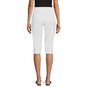 Pantaloni Capri da Donna RealSize 17 Elasticizzati con Brillantini, Vita Alta, Modello a Matita, Traspiranti, Stile Cargo con Tecnica Stropicciata, Taglia L - Product Image 3