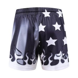 Shorts de basketball imprimés respirants et écologiques en tissu toile, taille élastique, séchage rapide, pour hommes, personnalisables OEM/ODM - Product Image 5