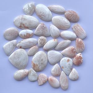 10mm 20mm 30mm Natural White <b>Pink</b> Scholarsite Stone Smooth Free Size Mix Shape Loose Cabochon Gemstone Wholesale Supplier <b>Rings</b> - Product Image 3