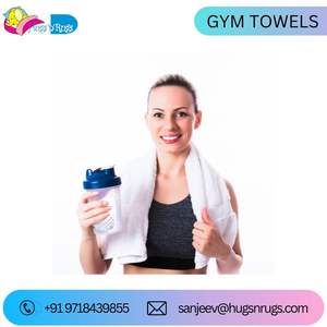 ผ้าเช็ดมือผ้าฝ้าย100% แบบมืออาชีพสำหรับใช้ในยิมผ้าขนหนูเช็ดหน้าดูดซับได้ดีคุณภาพจากอินเดีย - Product Image 6