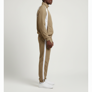 Ensemble de survêtement de sport pour homme de luxe, uni, hiver, logo personnalisé, jogging, coupe-vent, respirant, 100% coton - Product Image 6