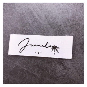 Étiquette tissée en gros taille faible minimum étiquette de vêtement étiquette tissée étiquette étiquettes tissées personnalisées logo personnalisé étiquette tissée étiquette de cou - Product Image 4