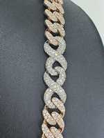 Chaîne à maillons glacée or fine Bijoux à breloques Hip Hop Collier à maillons cubains Collier fin pour hommes