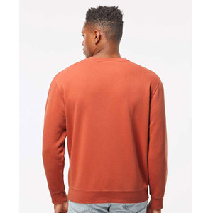 Nouveau pull à col rond en coton peigné de 380 grammes, poids lourd, couleur unie, sweat-shirts simples - Product Image 6