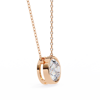 Colgante de Oro de 18K con Impresionante Diamante Cultivado en Laboratorio, Colgantes y Dijes de Diamantes Premium