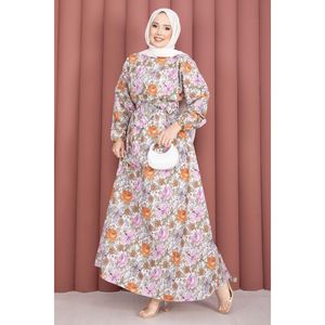 Robe à ceinture à motifs floraux violets, décontractée et tendance pour femmes, respirante et durable, taille XS, pour la journée ou les vacances - Product Image 4