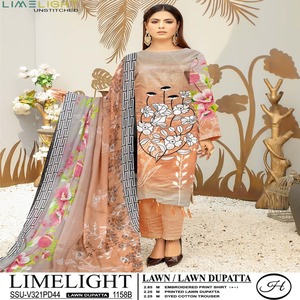 ชุดสูทแบบดั้งเดิมของผู้หญิงปักลายสวยงามทนทานทนทานจากปากีสถาน - Product Image 3