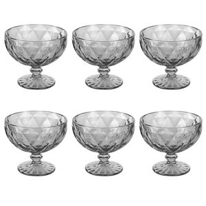 Set di 6 Coppe per Gelato in Vetro Fumé Elizabeth Sibilla, Capacità 400ml - Product Image 1
