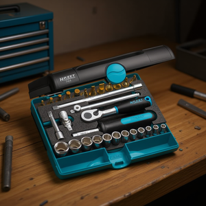 Juego de Llaves de Trinquete y Vasos Hazet de 1/4'', Juego de Herramientas de 30 Piezas - Product Image 3