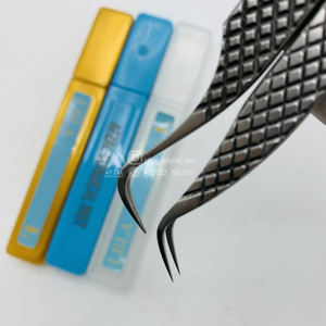 Hot Selling Custom Color Coated Sustainable Stainless Steel Curved Eyelash Extension <b>Tweezers</b> Universal Hook Volume <b>Tweezers</b> - Product Image 4