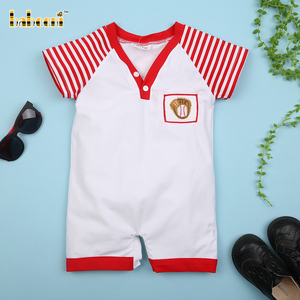 Babeeni bordado de béisbol a mano personalizado para mamelucos de burbujas de niño ODM/OEM para ropa Babi - Product Image 2