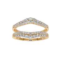 Bague de fiançailles, de mariage et d'anniversaire ajustable en or plaqué platine 10K, 14K, 18K avec diamant naturel ou de laboratoire, personnalisable et tendance