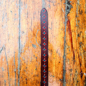 Latón antiguo para hebilla Herramientas manuales finas Cesta roscada lateral Diseño de talla floral Longitud personalizada Cinturón de cuero genuino - Product Image 6