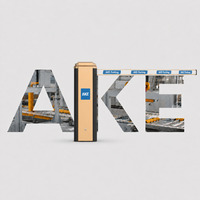 Barrière de stationnement automatique AKE IP54 avec bras de barrière doré, moteur DC sans balais, haute sécurité pour la gestion d'accès des véhicules
