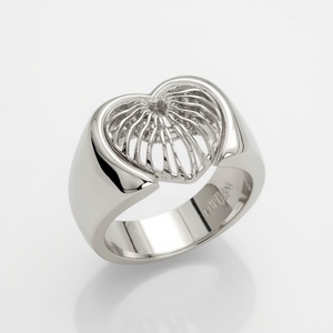 Bague en or massif 10 carats avec cœur en arête de poisson pour hommes | Bijoux fins minimalistes modernes | Fabricant d'équipement thaïlandais - Product Image 3