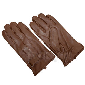 Gants de pilote en cuir respirant avec logo personnalisé de haute qualité écran tactile antidérapant Compatible pour la sécurité au travail en plein air en hiver - Product Image 1