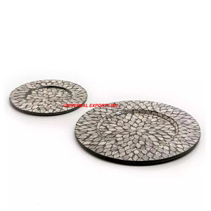 Plaque de présentation décorative pour mariage Plaque de rangement personnalisée de luxe sous la plaque Forme ronde Designer Nouvelle plaque de présentation - Product Image 6