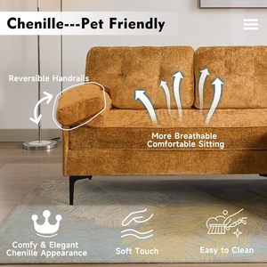 Moderna ciniglia a forma di L divano sezionale convertibile reversibile Chaise longue allungabile a 3 posti per piccoli appartamenti e soggiorno - Product Image 4