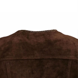 Nouveau design élégant Gilet de motard en cuir Veste de moto Vente chaude Bonne qualité Gilet en cuir à boutons - Product Image 5