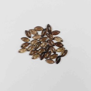 คุณภาพสูงพลอยสีน้ำตาลหลวมธรรมชาติสโมกกี้ควอตซ์ทรงโค้งเรียบสำหรับทำเครื่องประดับขายส่งมาก - Product Image 1