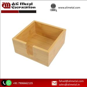 Support de boîte de mouchoirs en bois de haute qualité pour bureau à domicile voiture déco taille personnalisée boîte de papier de serviette en bois de couleur bois naturel - Product Image 4