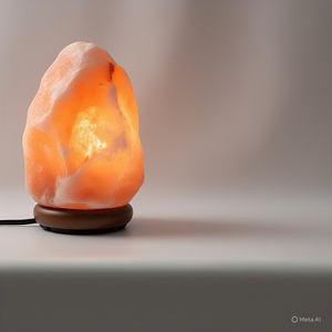 Lámpara grande de sal del Himalaya Luz nocturna de sal de roca Rosa natural - Product Image 2