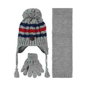 Ensemble d'accessoires préscolaires pour garçons Gants écharpe et bonnet-pour le confort hivernal - Product Image 1
