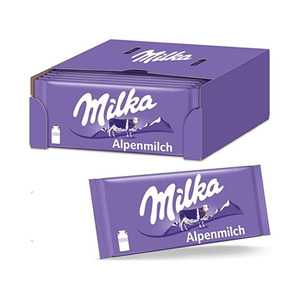 ขนมทำจากนมรังผึ้งมีไส้ช็อกโกแลต Milkaa แบบแซนด์วิชนมเฮเซลนัท100กรัมขนมรสช็อกโกแลตนมแสนอร่อย - Product Image 4
