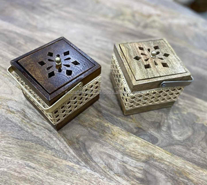 Ensembles cadeaux Mubkhar en bois de rotin Agate spéciale pour Ramadan Eid Ensemble unique de brûleurs d'encens Mubkhar en bois de rotin naturel Brûleurs arabes - Product Image 2