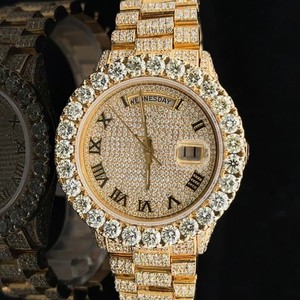 Quartz glacé 36mm pour montre présidentielle avec lunette extra large Nouvelle version - Product Image 1