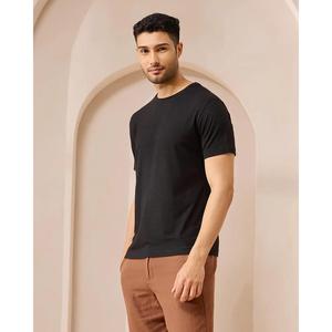 Luxury Soft Bamboo Cotton Blend Mens Tee with Non-Irritating Fabric Odour Resistance for Mens Minimalistic Modern Style Use - Product Image 1