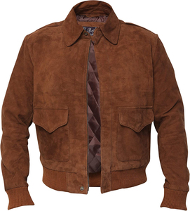 Chaqueta de cuero de gamuza de alta calidad High Street Multi-Pocket Zip Jacket Chaqueta de gamuza ajustada para hombre - Product Image 3