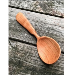 Cuchara para servir arroz de madera Premium, utensilio de cocina de madera maciza hecho a mano para cocinar ensalada, sopa, acabado suave duradero - Product Image 1