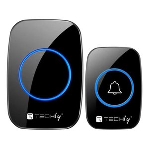 I-BELL-RING04 Kit de Timbre Inalámbrico Negro con Botón de Presión y Campana - Product Image 1