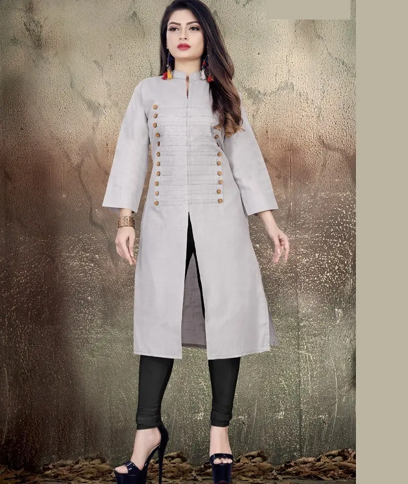女性が布とトップを着用するために利用可能なプラスサイズのファンシーなパターンとデザインの新しいデザイナースラブコットン既製カーティス
