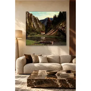 Impression sur toile de la maison Gustave Courbet sur les rives du Doubs - Product Image 3