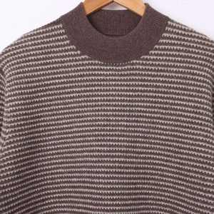 Pulls pour hommes, mode décontractée d'hiver 2025, col rond, manches longues, chaud, slim, 100% laine, doublure en laine - Product Image 3