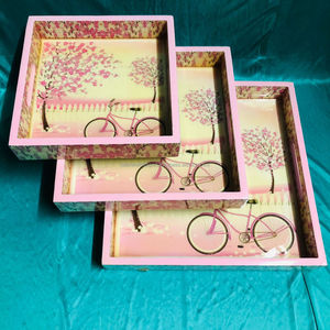 Plateau de service en MDF émaillé, plateau carré sur mesure, plateau de service moderne pour la maison, table à manger, service en gros par FWE - Product Image 4