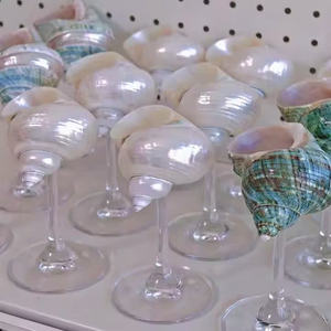 100% verres à vin de coquillage fabriqués à la main naturels, fabriqués au Vietnam, élégants verres à vin de coquillage - Product Image 5