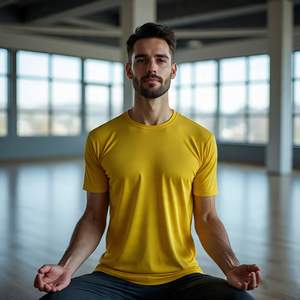 Bodybuilding manches courtes t-shirts hommes 100% coton Yoga Fitness porter t-shirt hommes col rond exercice t-shirt hommes - Product Image 4