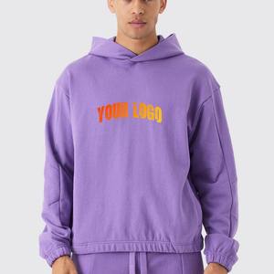 Design personnalisé hommes grande taille sweats à capuche d'hiver 100% coton doublé intérieur polaire uni teint motif à capuche col automne pull à capuche - Product Image 1