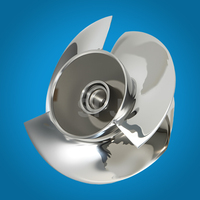 Impeller de jet ski de 155,5 mm de diamètre, pas 11/15, 3 pales en acier inoxydable, impeller de moteur à réaction Rotax pour Seadoo GTI SE 130 PWC