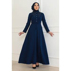 Vestido Casual Morado con Detalle de Piedras 6133 - Product Image 1