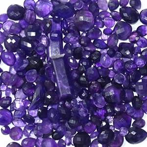 พลอยควอตซ์แบบหลวมตัดเป็นพลอยอะเมทิสต์ธรรมชาติสำหรับต่างหูอัญมณีทำอัญมณี - Product Image 2