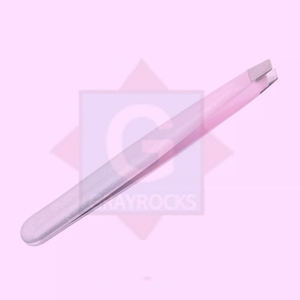 Pinzas para cejas con punta inclinada de acero inoxidable de alta calidad, antiestáticas, duraderas para desplumar cejas y extensión de pestañas postizas - Product Image 2