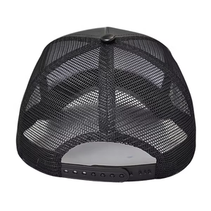 Casquette de baseball noire imperméable à 5 panneaux, visière incurvée, demi-cuir, filet, casquette de camionneur, casquettes de camionneur unisexes - Product Image 6